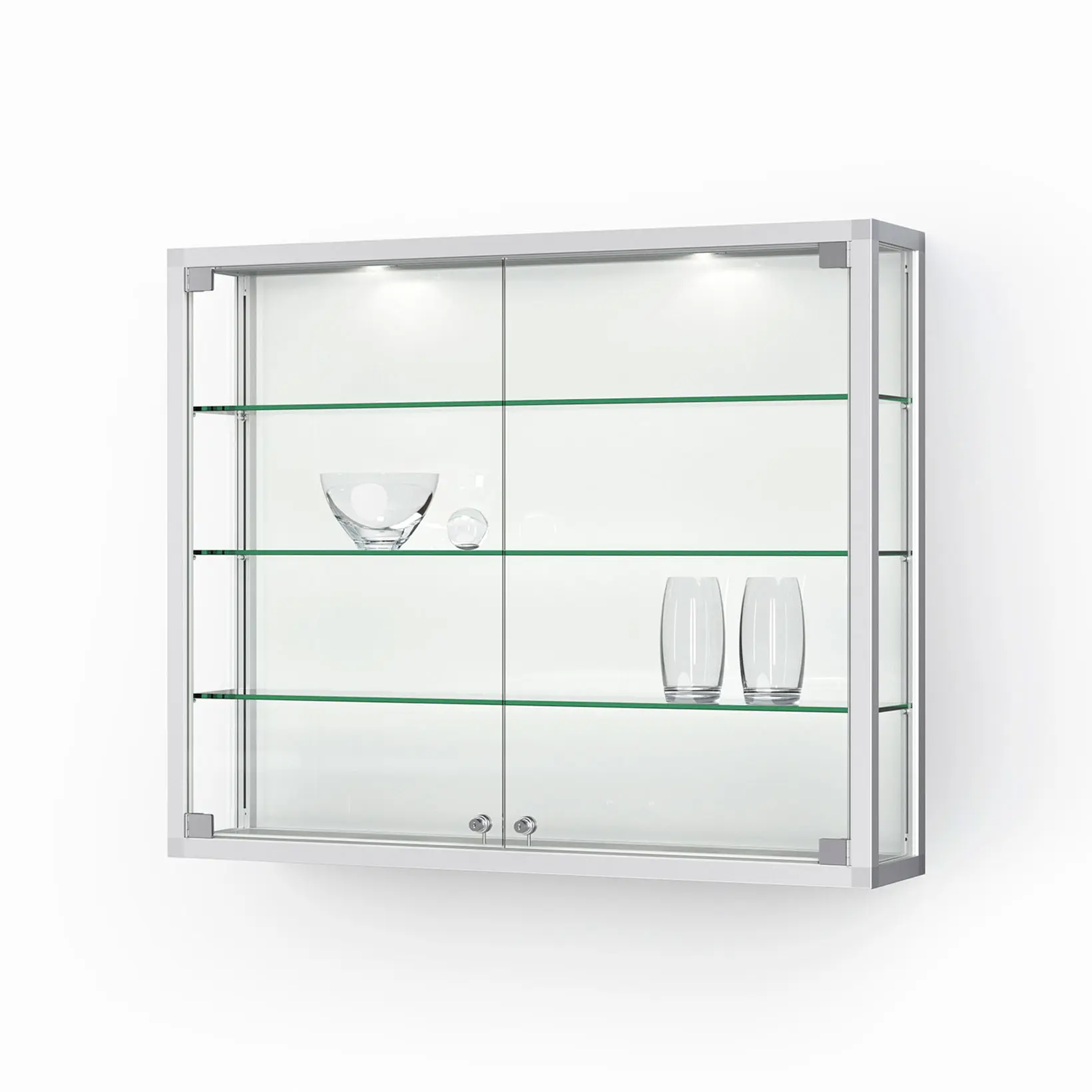 Vitrine, Glasvitrine, Wandvitrine, Schrankglas, Regalvitrine