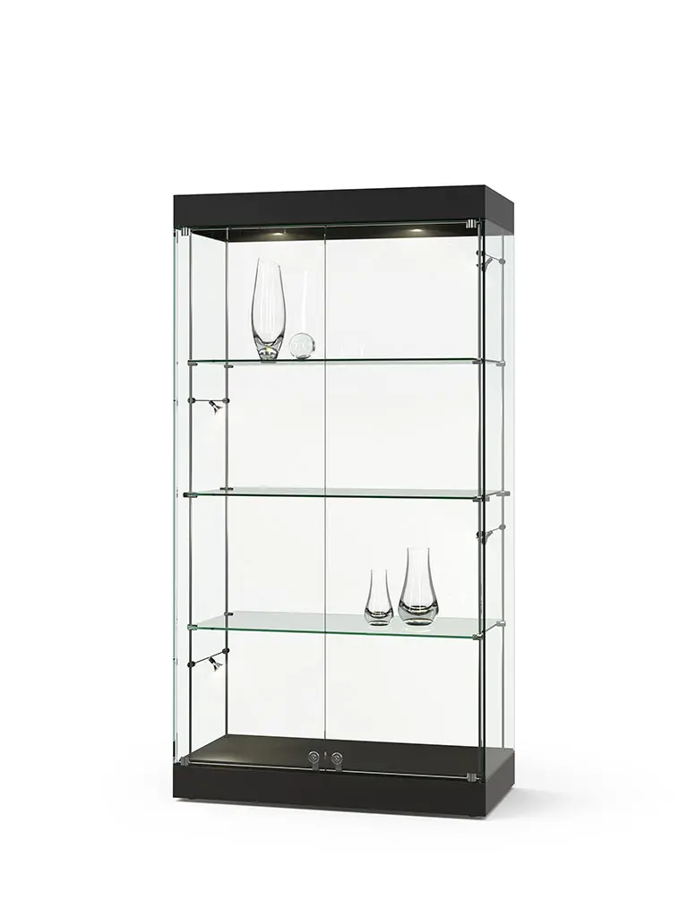 Standvitrine Ganzglas mit Deckel